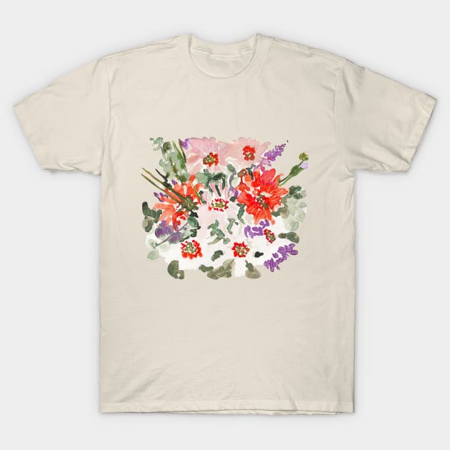 watercolor floral arrangement 2020 design T-Shirt by Earthy Planty